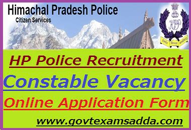 HP Police Recruitment 2021- Constable 1334 Vacancy Application Form