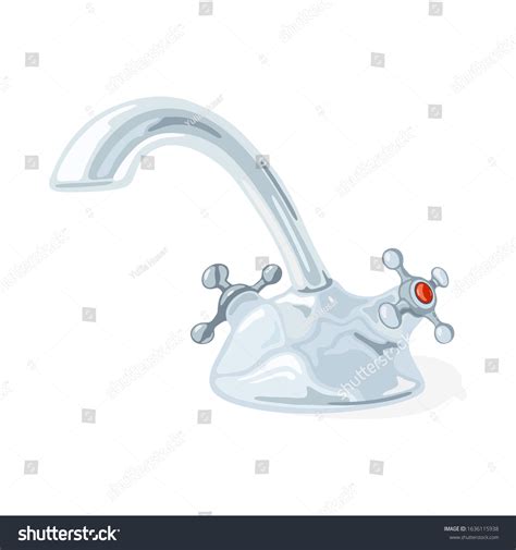 Stainless Metal Hot Cold Water Tap Stock Vector Royalty Free Shutterstock