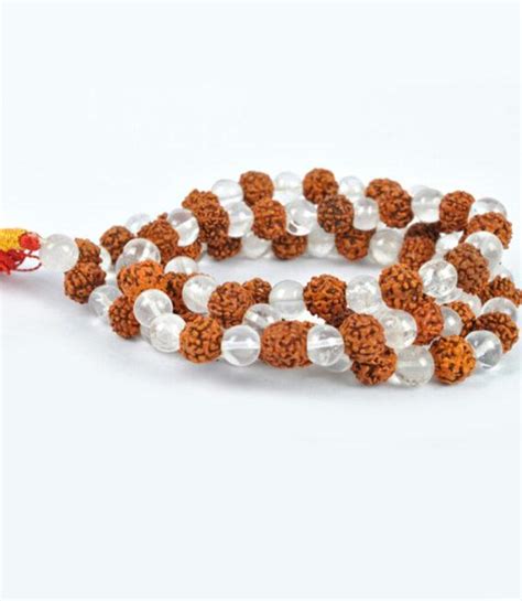 Polished Rudraksha Sphatik Japa Mala Material Shape Round At Best