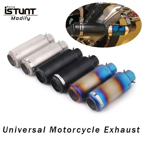 51mm Inlet Universal Motorcycle Exhaust Escape Moto Modified Vent Muffler For Gp Project Fz6