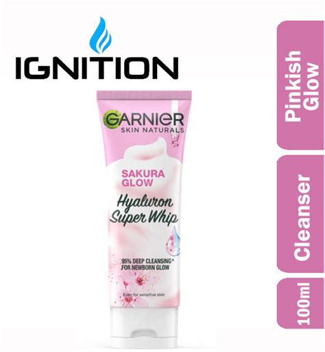 Garnier Sakura Glow Hyaluron Super Whip Foam 100ml Lazada