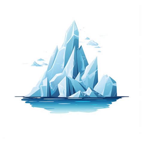 4K Vector Iceberg Clipart in Minimalist Art Style – IMAGELLA