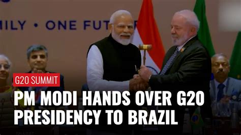 G Summit Pm Modi Hands Over G Presidency To President Of