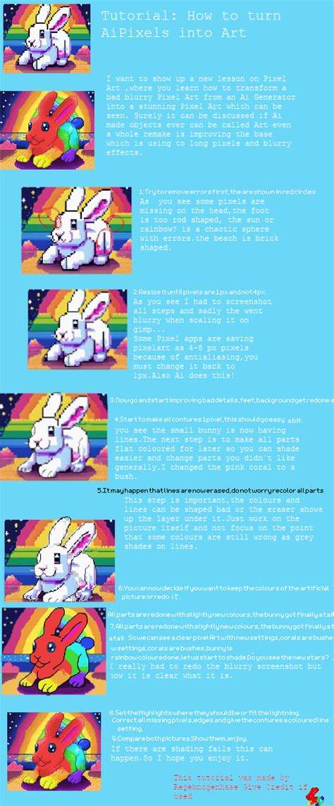 Tutorial for Pixel Art from ai as base by Regenbogenhase on DeviantArt