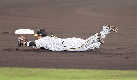 【阪神】木浪聖也プレーボール直後にダイビングキャッチ！前夜サヨナラ打のcs男がいきなり好守 プロ野球写真ニュース 日刊スポーツ