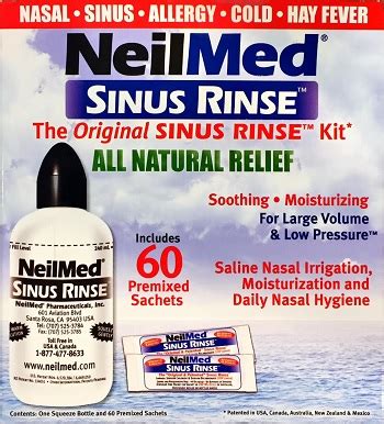 NeilMed Sinus Rinse Kit 240ml Bottle And 60 Sachets NeilMed