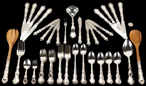 Lot Pcs Gorham Strasbourg Sterling Silver Flatware Service