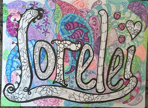Nursery name doodle -- Lorelei