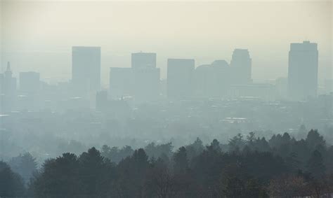 Salt Lake City Skyline Smog