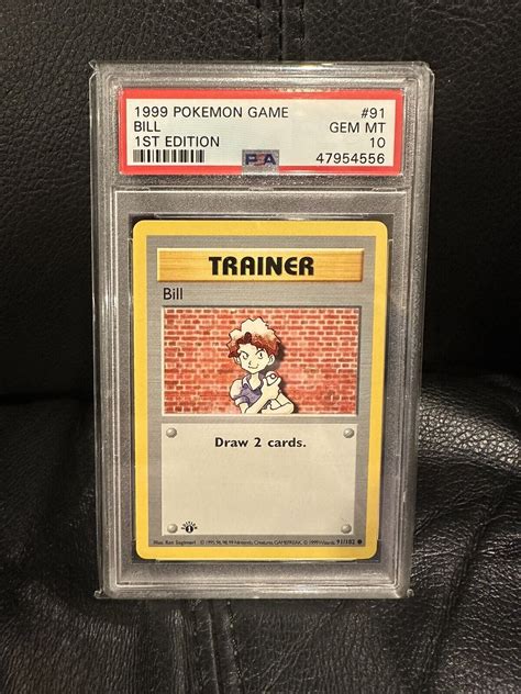 Mavin Psa Gem Mint St Edition Bill Pokemon Game Base Set