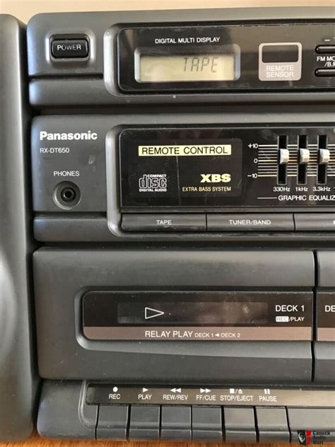 Panasonic Rx Dt650 Xbs Boombox Guettoblaster 2 Tape 1 Cd Tuner Photo 1679484 Canuck Audio Mart