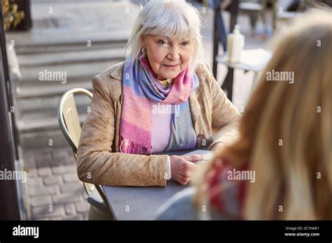 Portrait Of Elderly Woman Spending Time With Her Friend Stock Photo Alamy