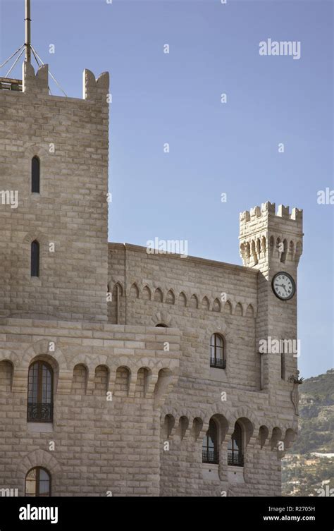 Palace of Prince in Monaco-Ville. Principality of Monaco Stock Photo ...