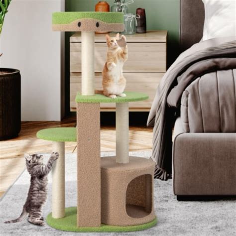 Hivvago Tier Modern Cat Tree Tower For Indoor Cats With Sisal