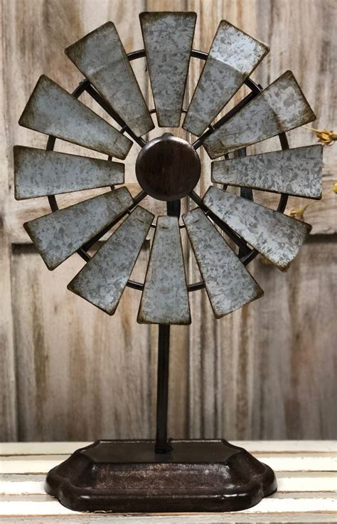 Small Table Top Windmill Decorative Sculpture Cheyenne County