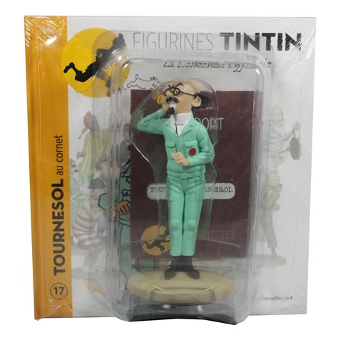 Tintin Figurine De Tournesol Au Cornet Livret Passeport Cm