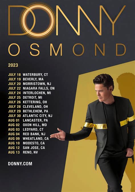 DONNY OSMOND Donny 2023 North American Tour Poster