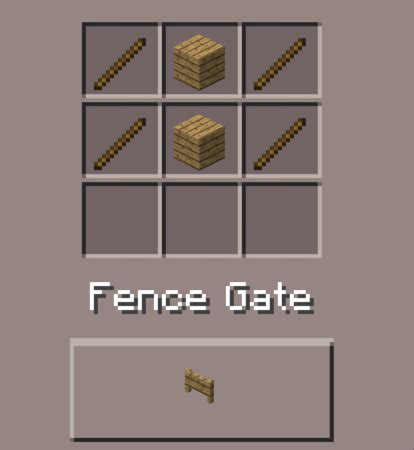 Fence Gate: Minecraft Pocket Edition: CanTeach