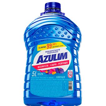 DESINFETANTE PERFUMADO AZULIM 5L MARINER AÇÃO BACTERICIDA LIMPA E