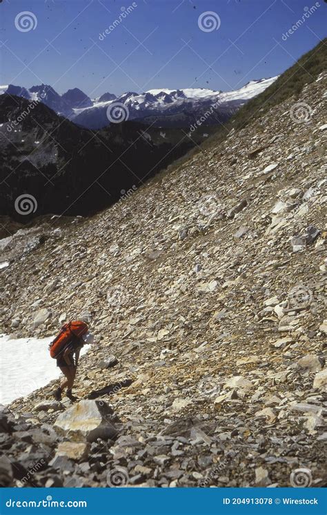 Mountaineer Climbing Sohodol Gorges Rocky Slopes Editorial Photo