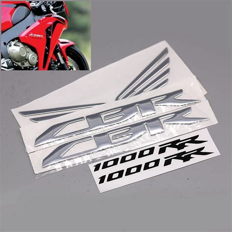 Motorcycle CBR Fairing Decals Stickers Emblem Badge 3D Decal Raised