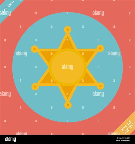 Sheriff Star Icon Vector Illustration Stock Photo Alamy