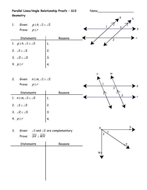 Angle Relationships And Parallel Lines Worksheet Answers Worksheet