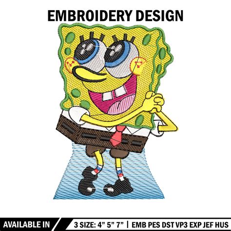 Spongebob Embroidery Design Spongebob Embroidery Anime Des Inspire