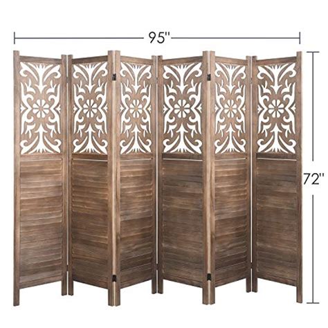 Rose Home Fashion RHF 5 6 Ft Tal Room Divider Double Hinged Folding