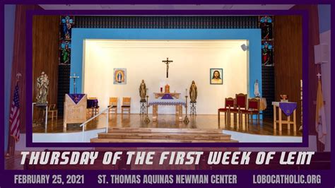 Thursday Of The First Week Of Lent 2021 Youtube