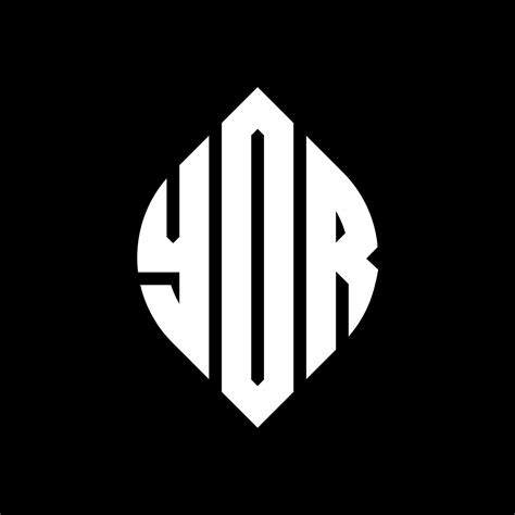 YDR circle letter logo design with circle and ellipse shape. YDR