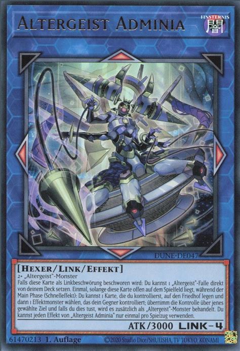 Recollectibles Sammelkarte Yugioh Karte Altergeist Adminia V1