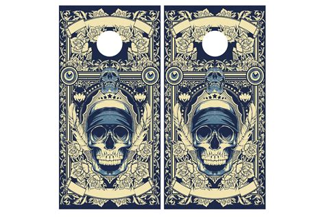 Skull Cornhole Wrap Skin Decal Game Board Sticker Vinyl Fs46 Etsy