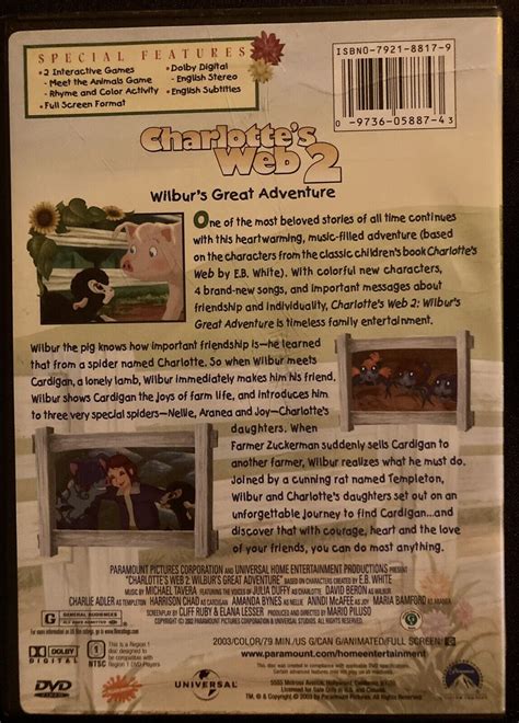 Charlottes Web 2 Wilburs Great Adventure Dvd 2003 97360588743 Ebay