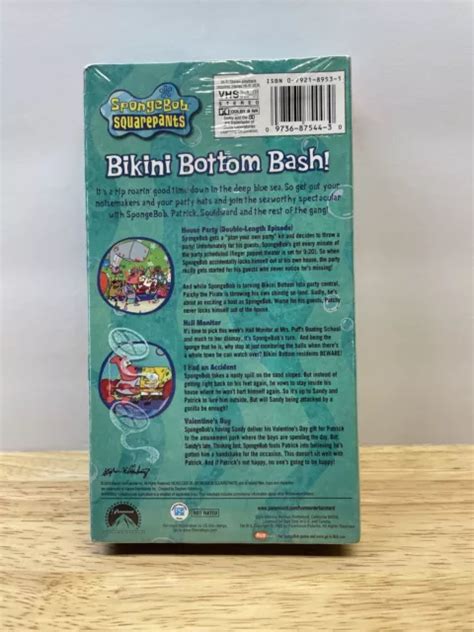 BIKINI BOTTOM BASH SpongeBob SquarePants VHS 2003 Nickelodeon 4 Episodes 31 55 PicClick UK