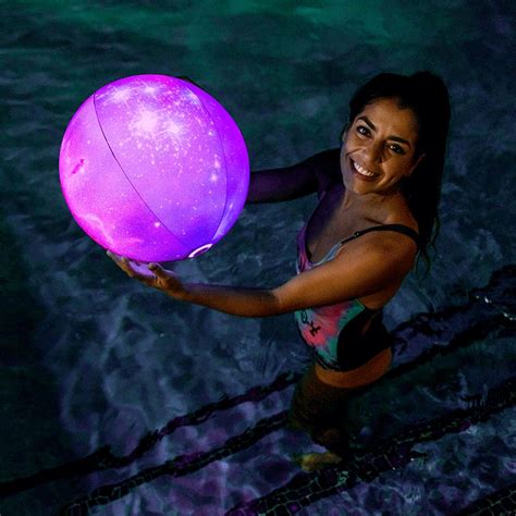 Illuminated Galaxy Beach Ball Club Piscine Super Fitness