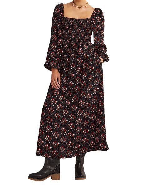 Buy Boden Square Neck Smocked Maxi Dress Nocolor At 47 Off