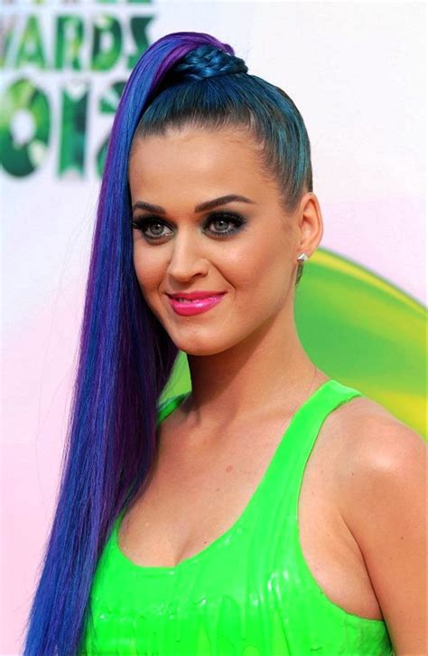 Katy Perry Braid Wrapped Ponytail