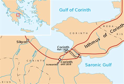 Maps Of Corinth In Bible Days