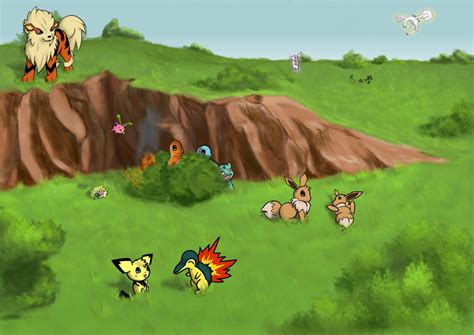 Pokemon Field by HaruTennou on DeviantArt