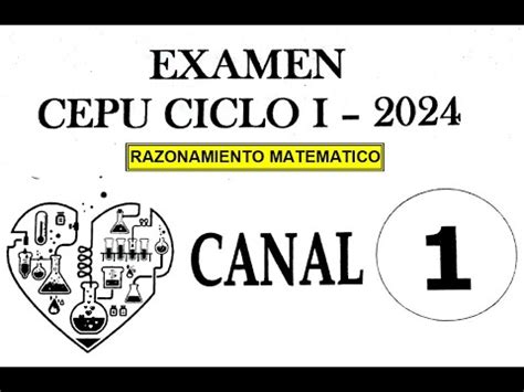 Examen De Cepu Razonamiento Matematico Oto O I Youtube