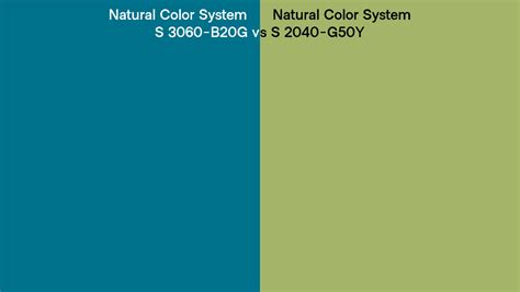 Natural Color System S 3060 B20g Vs S 2040 G50y Side By Side Comparison