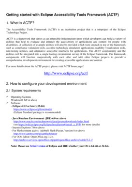 Fillable Online Eclipse Getting Started With Eclipse Accessibility