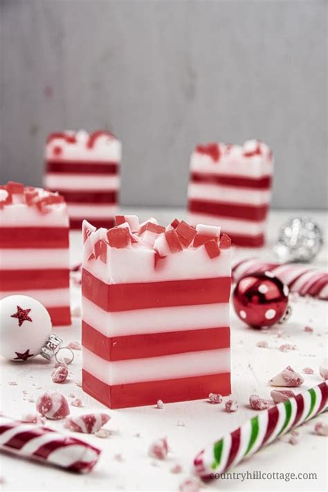 Diy Candy Cane Soap Homemade Christmas Soap Recipe