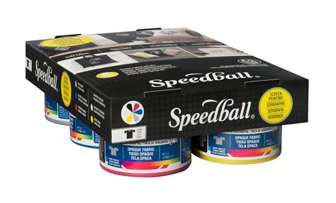 Speedball Opaque Fabric Screen Printing Ink Starter Set Mx