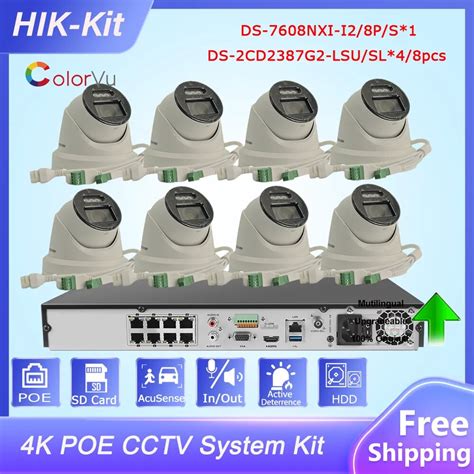 Original Hik K Cctv Kits Ch Acusense Nvr Ds Nxi I P S Mp