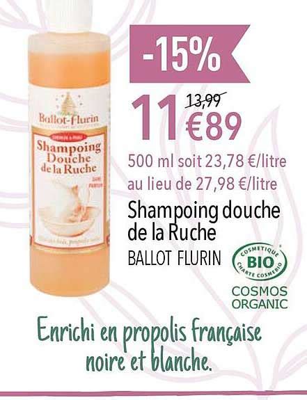 Promo Shampooing Douche De La Ruche Ballot Flurin Chez La Vie Claire