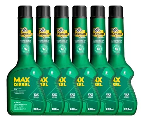 Kit 6 Aditivo Combustível Diesel Bardahl Max Diesel 200ml