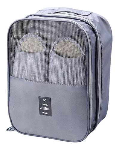 Bolsa Organizadora Sapatos Necessaire Viagem Academia Cor Cinza