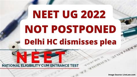 Neet 2022 Not Postponed Medical Entrance Exam To Be Held As Per